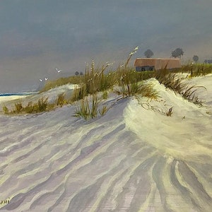 Florida Coastal Sand Dunes Seascape Art Print