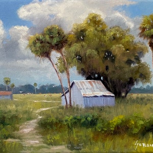 Florida Backcountry Ranch Landscape Art Print