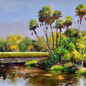 At the River Bend Florida Landscape Art Print
