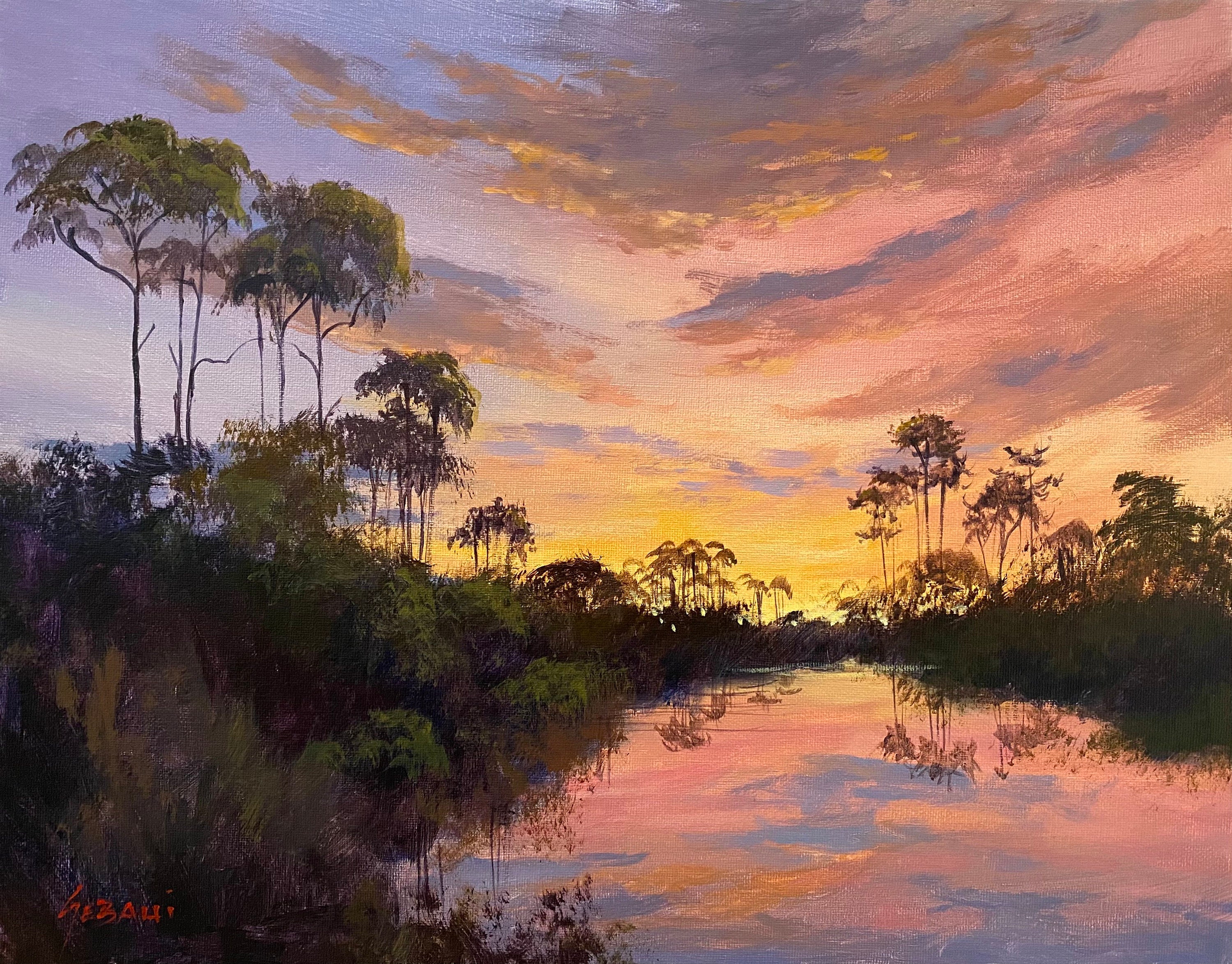 Florida Sunset Among the Pines Landscape Art Print. - Etsy