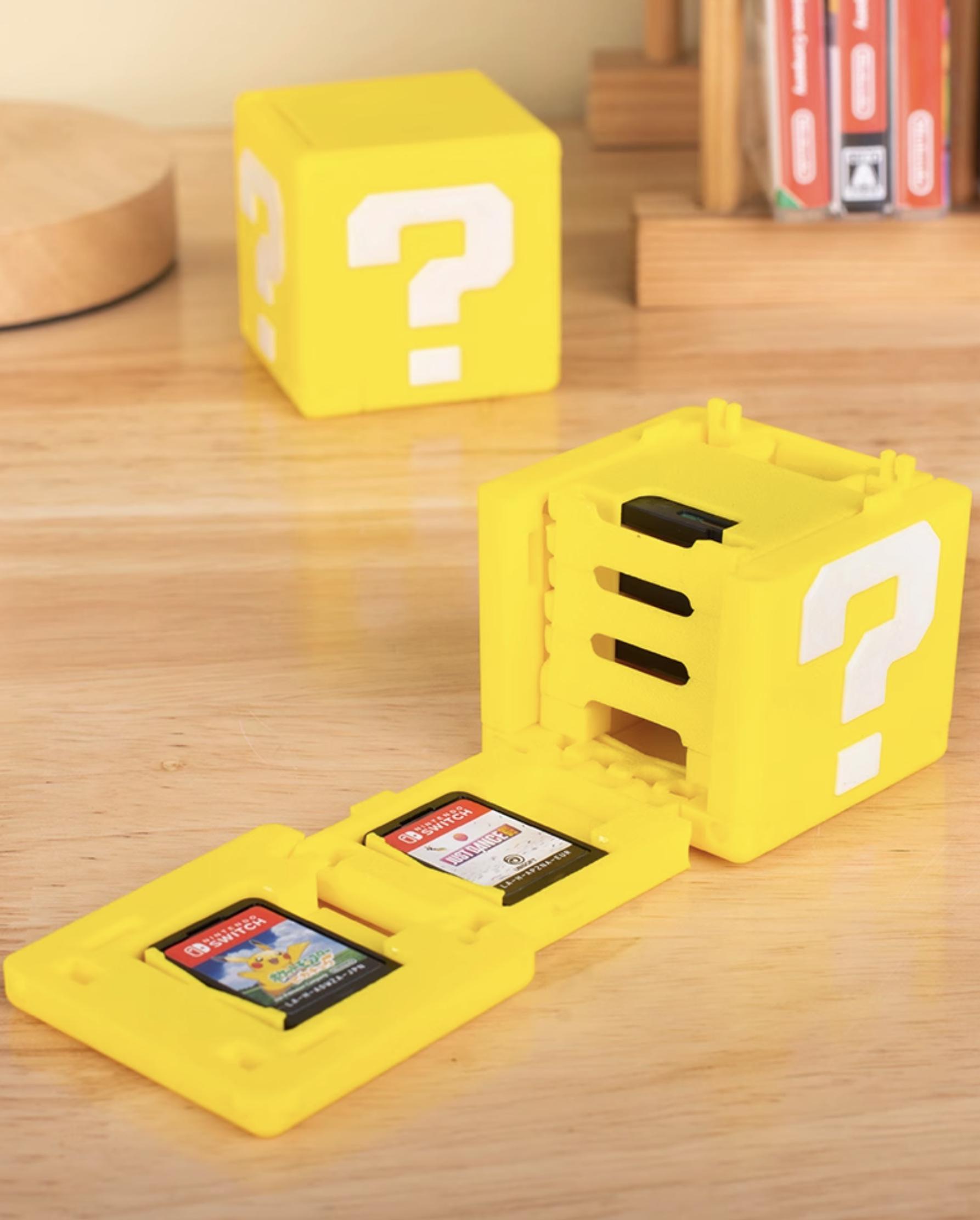 Question Block Switch Cartridge Case, 3D Printed Game Holder, Super Mario Switch Accessory, Switch SD Card Organize Handmade / Handcrafted