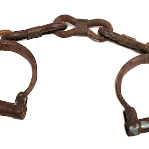 Antique Iron Heavy Leg Chain or Wrist Cuffs
