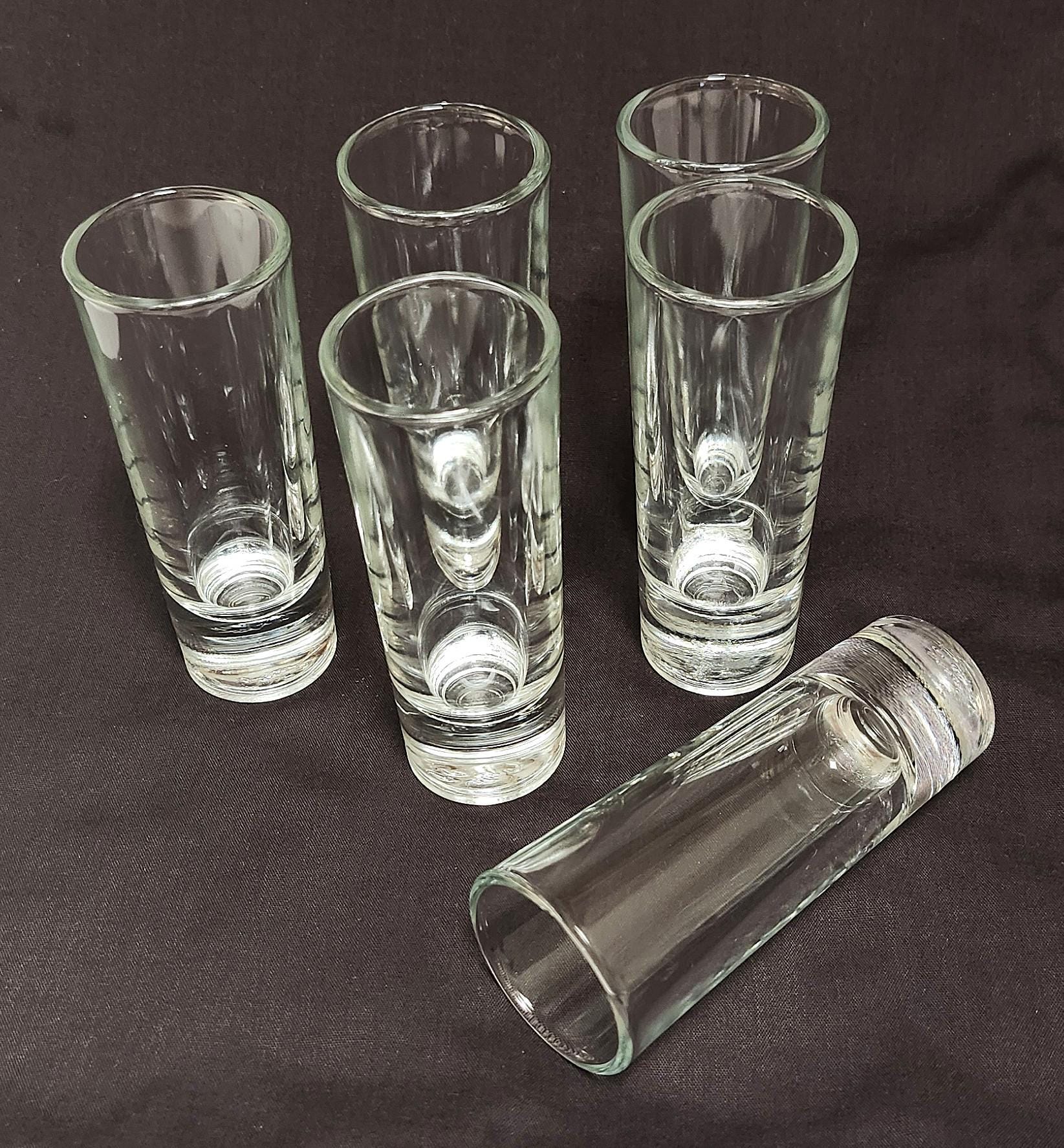 Libbey Shooter Shot Glasses by Crisa 2 Ounce Set of 6 with Box