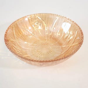 Iris Herringbone Jeanette Glass Bowl Small Depression Glass Serving Dish Beaded 1960s Carnival Collectible Glass Iridescent Berry Bowl