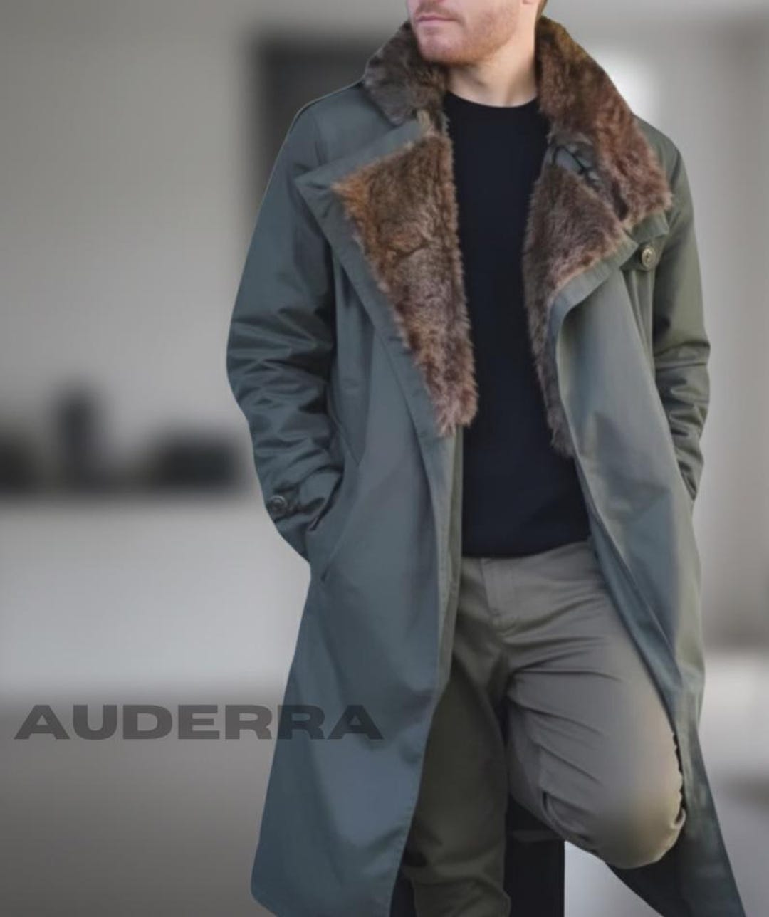 ブレードランナー2049アメリカンミッドレングスラムウールトレンチコート男性用 ブレードランナー 2049 トレンチコート | ライアン・ゴズリング