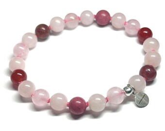 Sakura Blossom Natural Stone Knotted Bracelet
