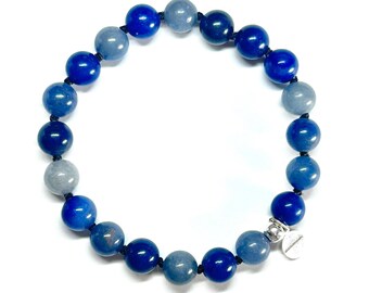 Natural Blue Aventurine Hand Knotted Bracelet