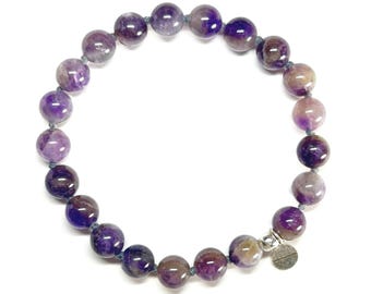Amethyst Natural Gem Hand Knotted Bracelet
