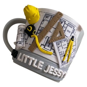 Taza de ingeniero civil con herramientas 3D, regalo personalizado para arquitectos, regalo de ingeniería imagen 5