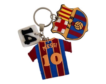 FC Barcelona Schlüsselanhänger Set: Fußball Fan Accessoire
