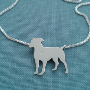 Jack Russell Terrier Necklace, Sterling Silver Small Pendant, Breed Silhouette Charm, Rescue Shelter, Memorial Gift