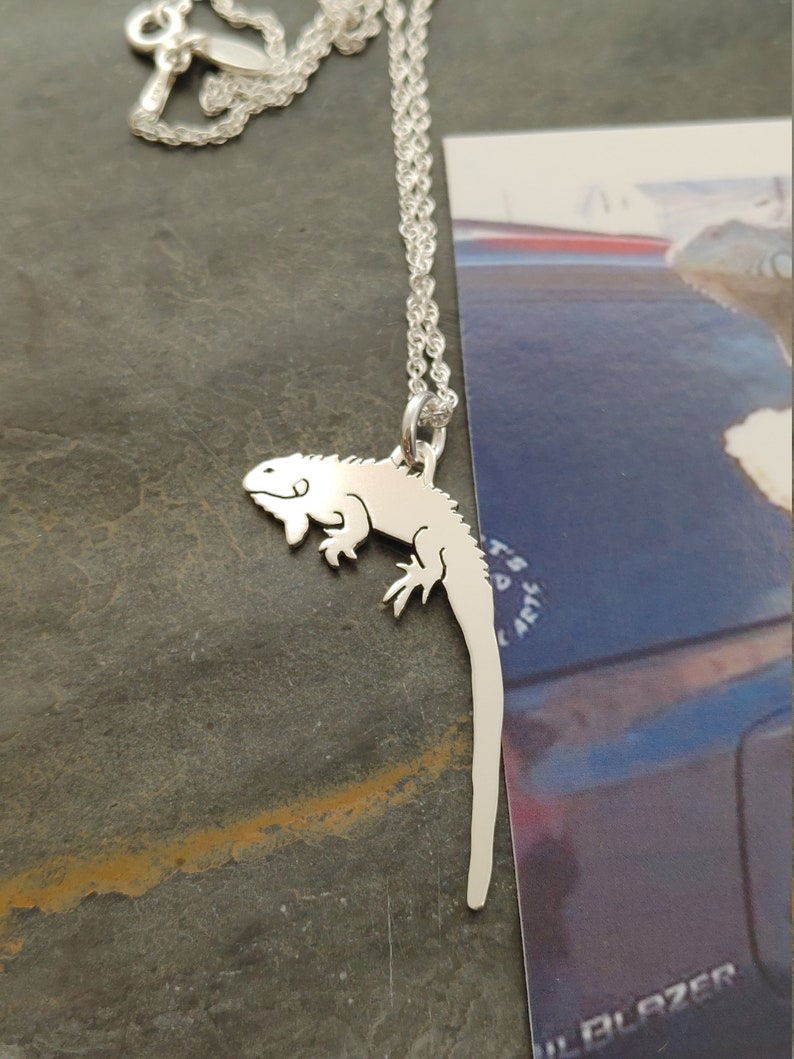 Custom Bearded Dragon Necklace, Your Pet TaGette Pendant, Sterling Silver silhouette Memory Jewelry Keepsake Memorial Gift image 6