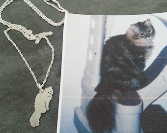 Custom Cat Necklace, Your Pet TaGette Pendant, Sterling Silver Cat silhouette Memory Jewelry Keepsake Memorial Gift