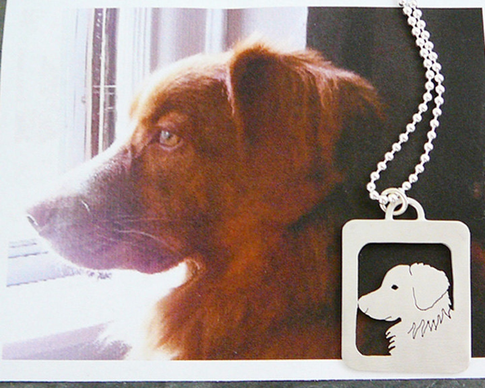 Pendant Necklace Pet Portrait Dog Custom Personalized Dog Etsy