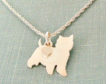West Highland Terrier Dog Necklace, Westie Sterling Silver Personalize Pendant, Westy Breed Silhouette Charm Rescue Shelter, Mothers Day