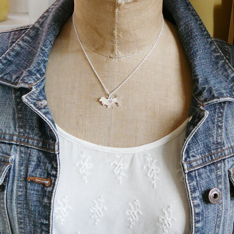 Basset Hound Dog Necklace Sterling Silver Personalize Etsy