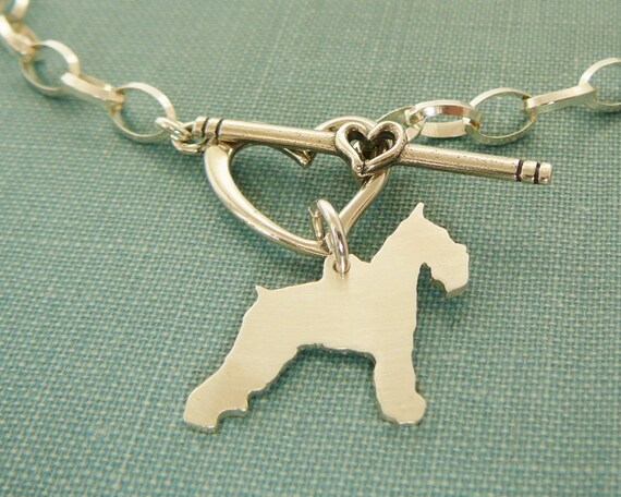 NewL Colgante De Plata De Ley 925 Maciza De Schnauzer Para