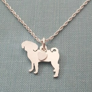 Memorial Gift Sterling Silver Personalize Pendant Breed Silhouette Rescue Shelter Akita Dog Charm Necklace