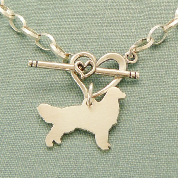 Bracelet chaîne chien Golden Retriever, pendentif à personnaliser en argent sterling, breloque silhouette race, abri de sauvetage, cadeau pour la fête des mères