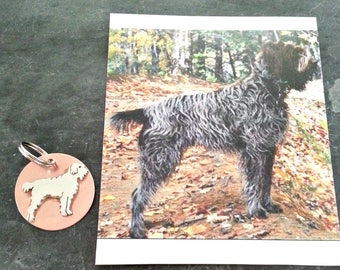 Custom Dog TaGette Keychain FOB Sterling Silver, Copper, Pet Memorial, Keepsake, Gift idea