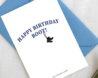 Happy Birthday Boot Printable Card, The Rookie Cards, Birthday Card, The Rookie Fanart, Lucy Chen Birthday Card, Lucy Chen, Tim Bradford
