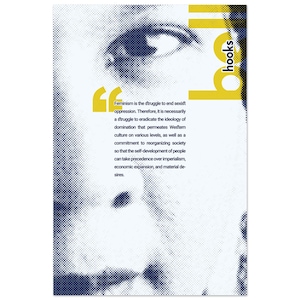 bell hooks - Author Poster | Philosophy | Essay | Feminism | Writer Gift | Teacher Gift | Classroom Decor | Modern Home Decor