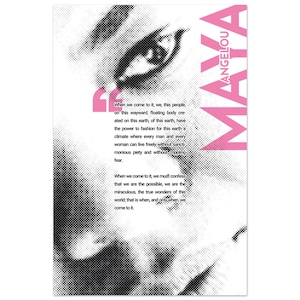 Maya Angelou - Poster dell'autore / Poesia / Diritti civili / Diritti umani / Regalo per insegnanti / Decorazione per l'aula / Decorazione moderna per la casa