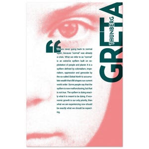 Greta Thunberg - Aktivistin Poster | Umwelt | Aktivismus | Klimawandel | Lehrer Geschenk | Klassenzimmer Dekor | Modernes Wohndekor