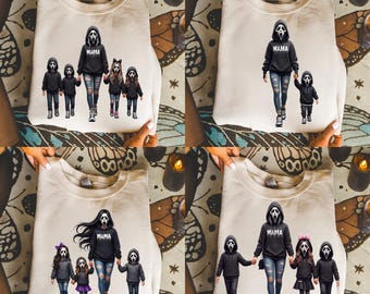 Horror Halloween Mama PNG Bundle, Killer Family Clipart (Digital Download)
