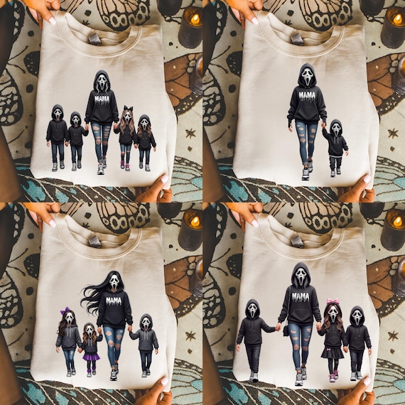 Horror Halloween Mama PNG Bundle, Killer Family Clipart (Digital Download)