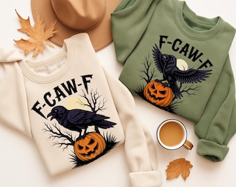 Funny Raven Halloween Pumpkin PNG: Gothic Crow Art (Digital Download