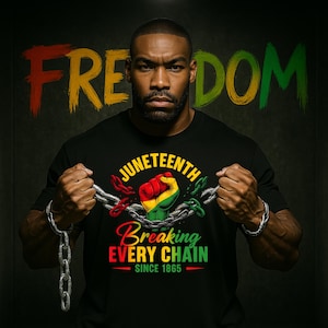 Breaking Every Chain Since 1865 png, Women Men Juneteenth Freedom Digital png, Juneteenth 1865 png, Black History png, Black Freedom png