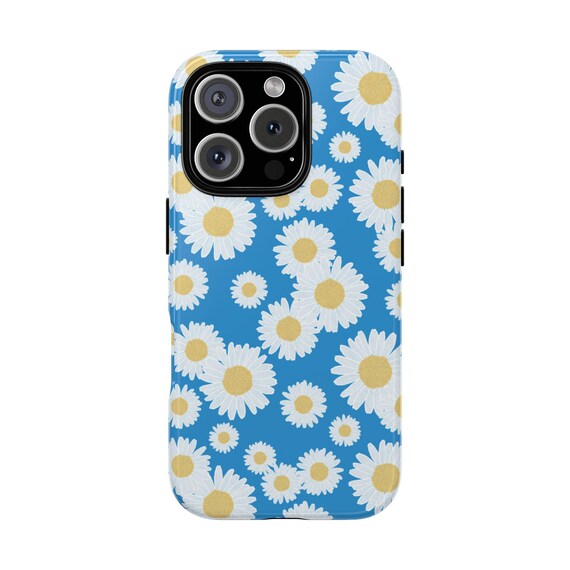 Blue Daisy Floral Phone Case, Floral Daisy Tough Case for Iphone