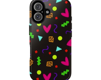 Colorful Phone Case, Bold Patterned Tough Case for Teens, Gift for Her, Fun Tech Accessory, Birthday Present, Unique Design