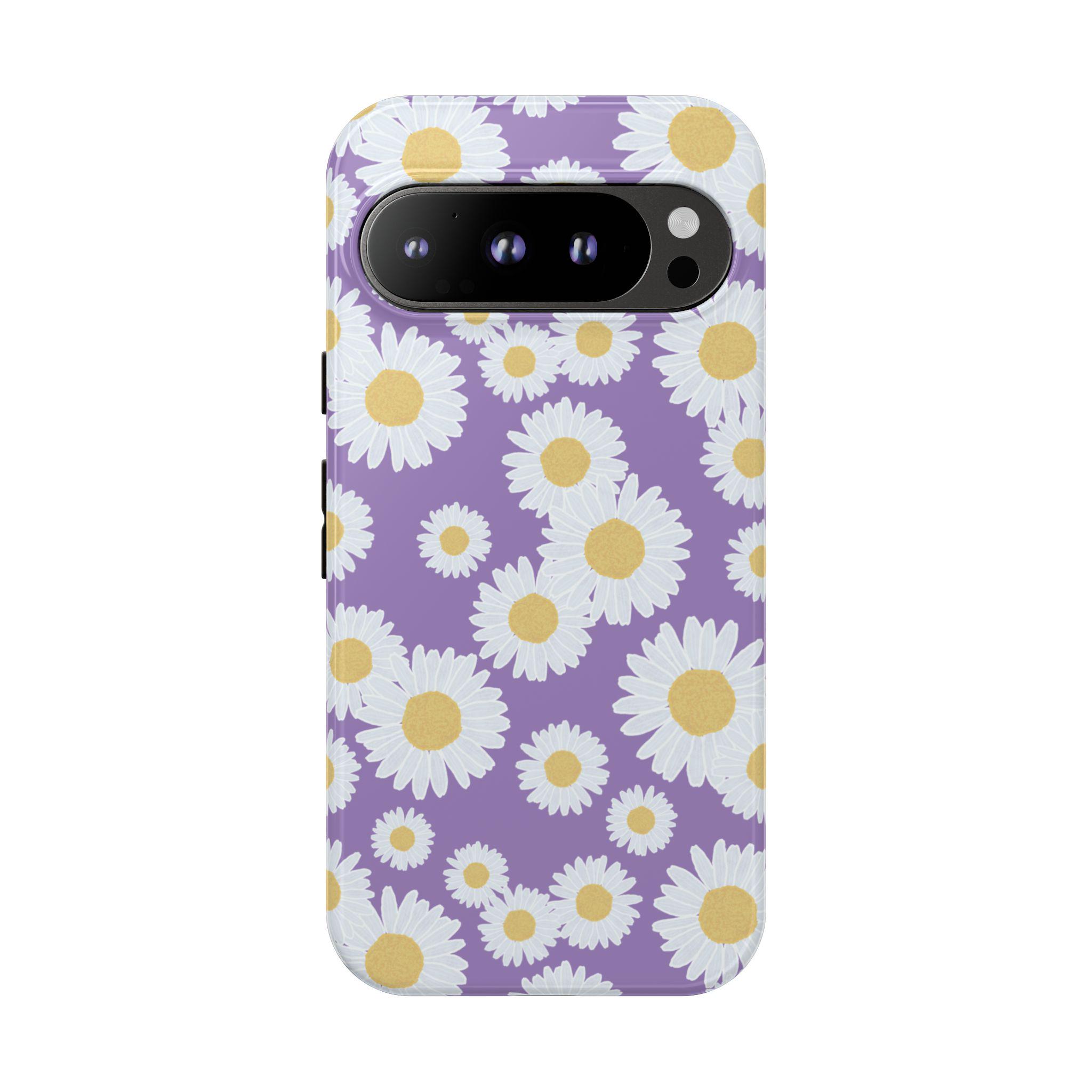 Purple Daisy Floral Phone Case, Unique Gift, Summer Accessory