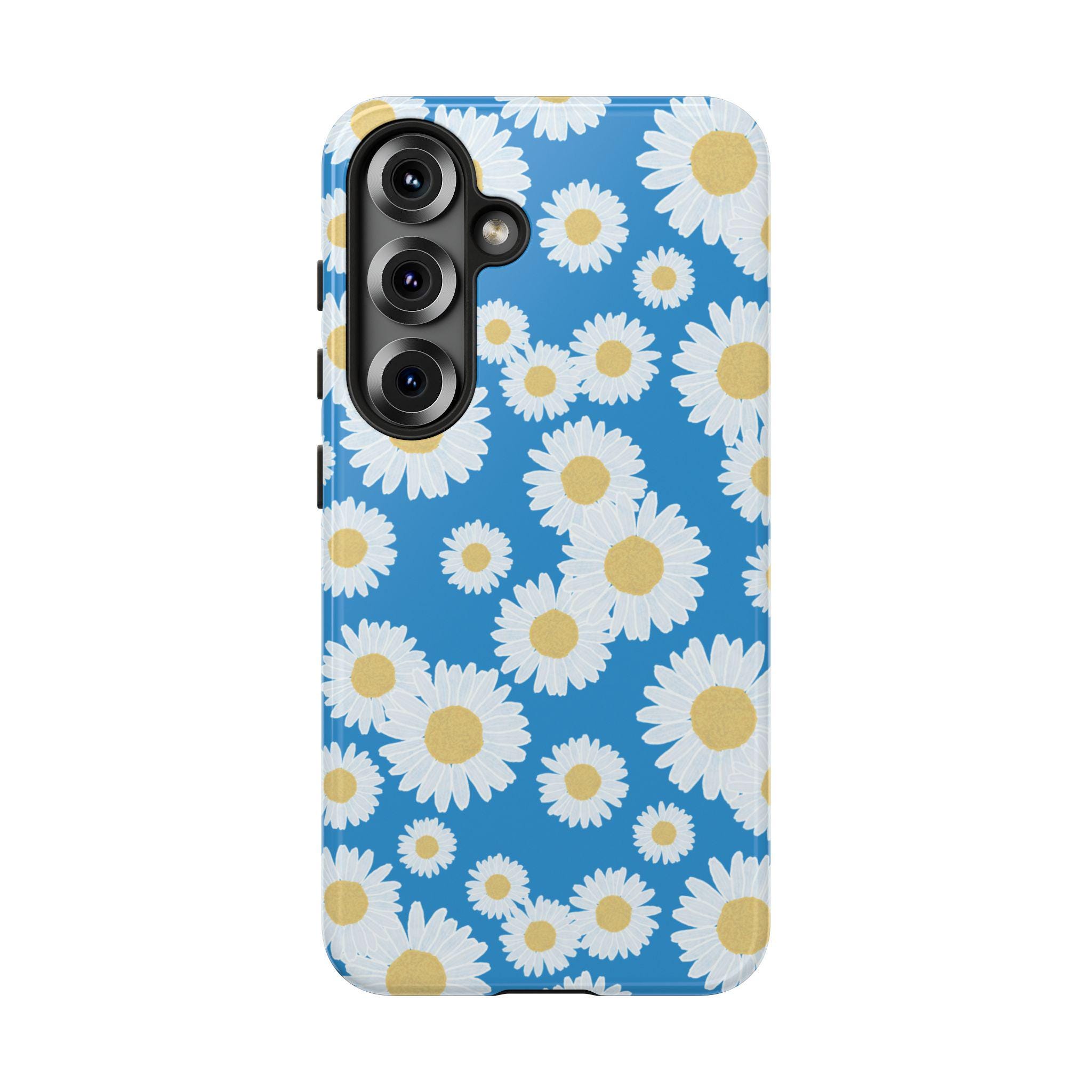 Blue Daisy Floral Phone Case, Floral Daisy Tough Case for Iphone