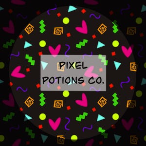 Neon 90s Seamless Pattern 300 DPI PNG Download for Digital Papers Vinyl Fabric Surface Design Neon Shapes 90s Nostalgia