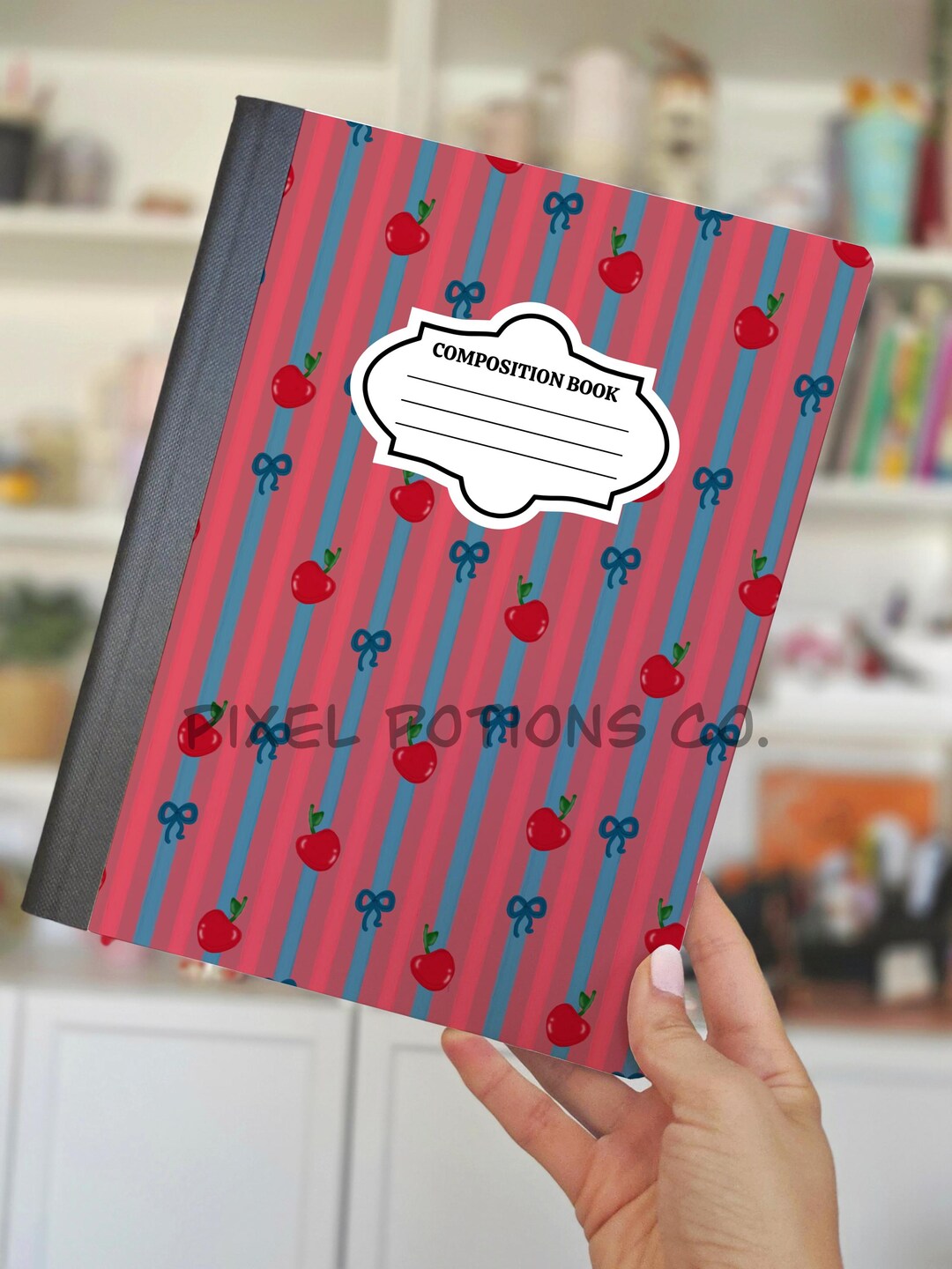 Printable Composition Notebook Cover PNG Cherry Personal Notebook ...
