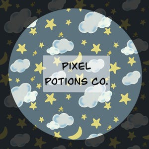 Night Sky Seamless Patterns 300 DPI PNG Instant Download Digital Papers Vinyl Fabric Surface Design Moon Stars Clouds Baby Pattern