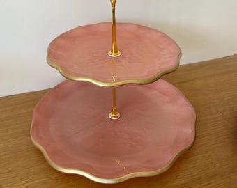 2 Tier Handcrafted Cake/Sweet/Cupcake stand