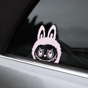 La bu bu Cutie Peeker Decal | Labubu Kawaii Decal | Car Decal | Cute Car Sticker | Girly Kawaii Decal | Cute Car Decor | Kawaii Decal