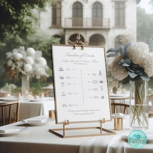 wedding day timeline card printable wedding itinerary insert wedding program timeline wedding timeline template minimalist card