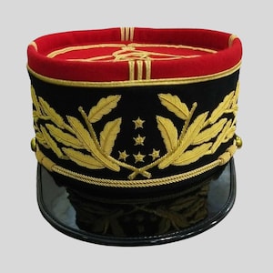 French Army Officer Kepi Hat – Military Generals Visor Cap – Handmade Historical Costume Hat – All Sizes – Reenactment & Collector Gift