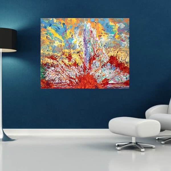 Abstract art, Melting Pot, Pittsburgh artist, Modern art, impressionistic,  Johno Prascak, Johnos Art Studio