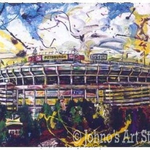 Three Rivers Stadium,  Football Stadium, Pittsburgh Print by Johno Prascak