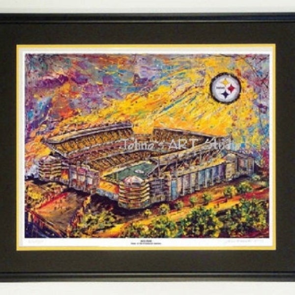 Heinz Field, Heinz field art, Pittsburgh Steelers, Man Cave art, Steelers print, Football stadium, Football Print , sports art Johno Prascak