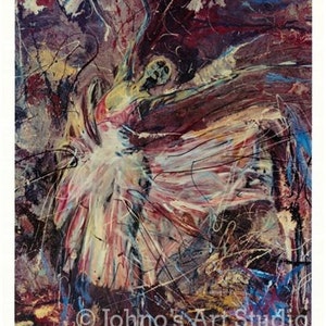 Ballerina art, Dancer  painting, Dancer Art , Limited Edition by Johno Prascak of Pittsburgh