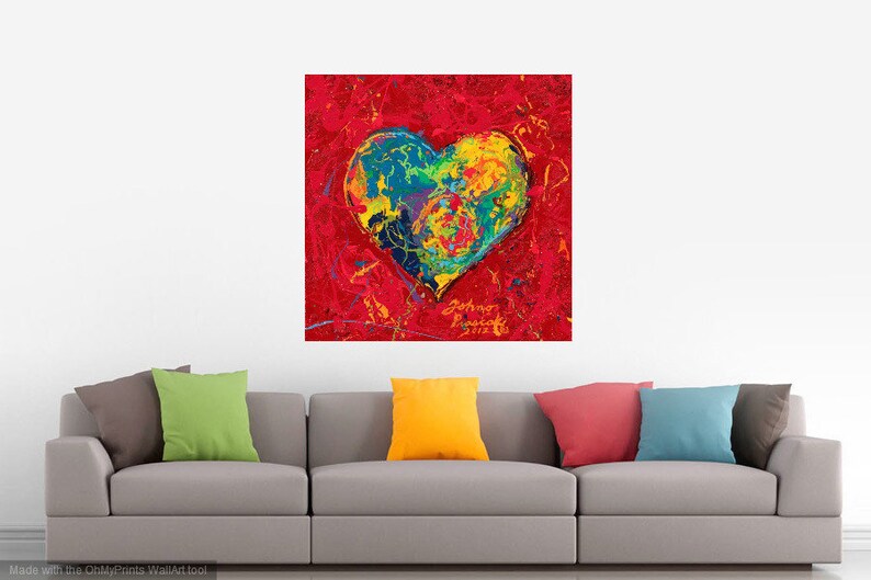 Bedroom Wall Art Will & Grace Wall Art Heart Art Modern Etsy