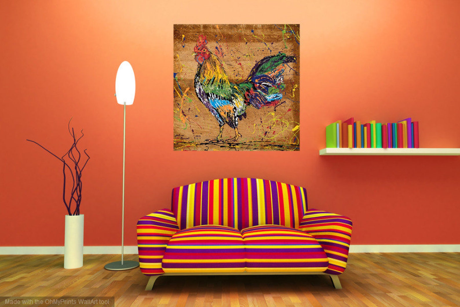 Rooster Wall Art Rooster Print Kitchen Art Bird Art Nature Etsy
