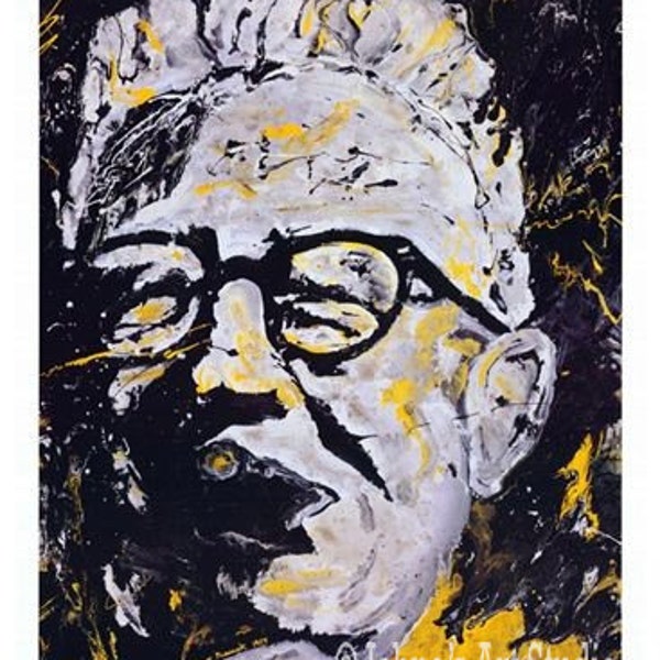 The Chief,  Pittsburgh Steelers, Art Rooney Print by Pittsburgh Artist Johno